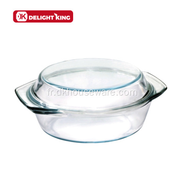 Ensemble de casseroles en verre de grandes tailles de 6 pots en verre